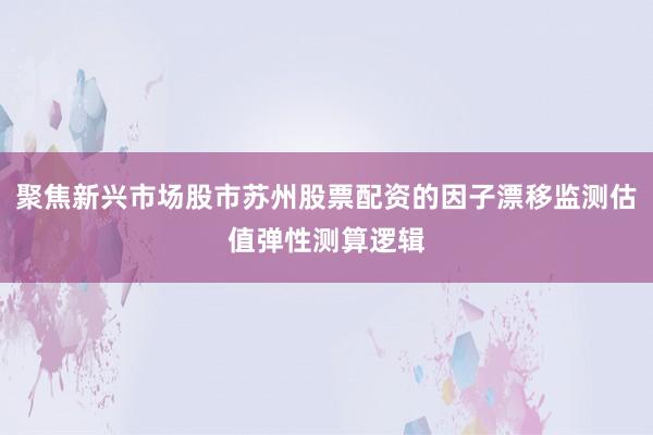 聚焦新兴市场股市苏州股票配资的因子漂移监测估值弹性测算逻辑